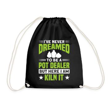 Töpfern Töpfer Töpferei Pottery - Drawstring Bag - black - Front