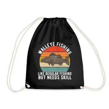 Pêcheurs à la ligne de pêche au doré jaune - Sac de sport léger - noir - Devant