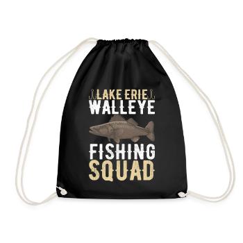 Pêcheurs à la ligne de pêche au doré jaune - Sac de sport léger - noir - Devant