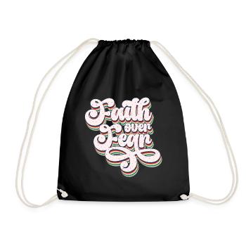 Rétro La foi sur la peur - Sac de sport léger - noir - Devant