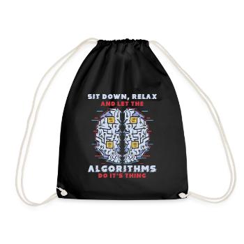 Algorithme informatique Programmeur Artificiel - Sac de sport léger - noir - Devant