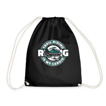 Trail Riding Is My Cardio Snowmobile Driver - Drawstring Bag - black - Front