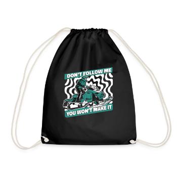 Ne me suivez pas, vous n’en arriverez pas en motoneige - Sac de sport léger - noir - Devant