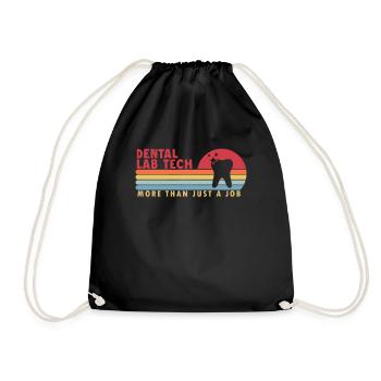 Dental Lab Tech more than a Job Zahnlabor - Drawstring Bag - black - Front