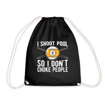 Cue Sports I Shoot Pool So I Don't Billiard Player - Drawstring Bag - black - Front