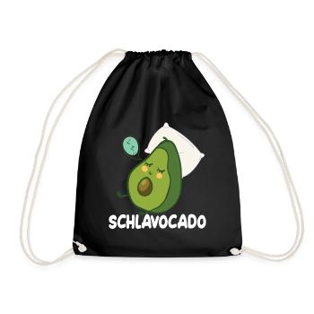 Lustige Avocado - Schlavocado - Turnbeutel - Schwarz - Vorne