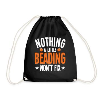 Pearl Bead Embroidery Jeweler Jewelry Maker - Drawstring Bag - black - Front