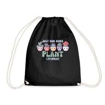 Funny Plant Saying Plant Kawaii Succulent - Drawstring Bag - black - Front