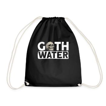 Grufti-Wasser - Grufti-Gotik - Turnbeutel - Schwarz - Vorne