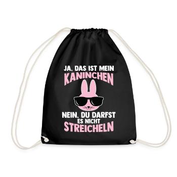 Nagetier Hase Kaninchen - Turnbeutel - Schwarz - Vorne