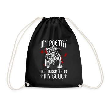 Meine Poesie ist dunkler als meine Seele - Gothic - Turnbeutel - Schwarz - Vorne