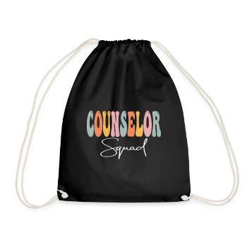Counselor Squad Retro Groovy Women Happy First Day - Turnbeutel - Schwarz - Vorne