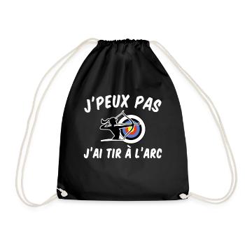 J'Peux Pas J'ai Tir à l'Arc Cadeau Archer Femme - Sac de sport léger - noir - Devant