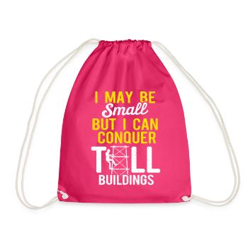 Cell Tower Climber Climbing Technician - Drawstring Bag - fuchsia - Front