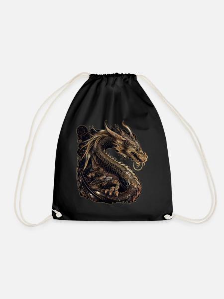 Chinese Dragon Zodiac Spirit Animal Astrology - Turnbeutel - Schwarz