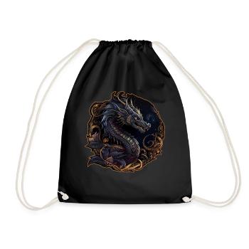 Year of The Dragon Chinese Astrology Horoscope Zod - Drawstring Bag - black - Front