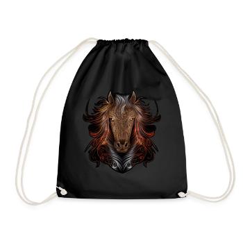 Résumé Cheval Zodiaque Animal Horoscope Chinois - Sac de sport léger - noir - Devant