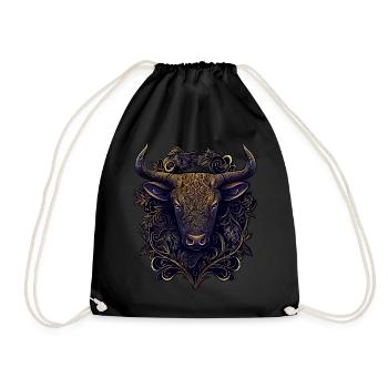 Année du Buffle Taureau Abstrait Chinois Zodiaque Spir - Sac de sport léger - noir - Devant