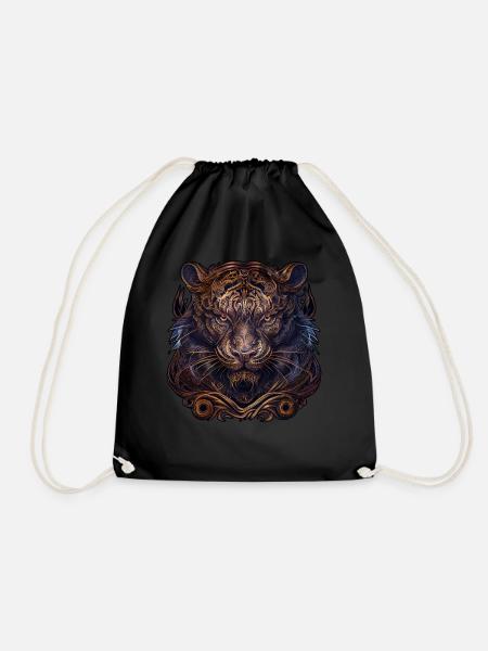 Chinese Tiger Animal Zodiac Astrology Horoscope - Turnbeutel - Schwarz