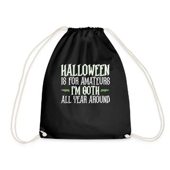 Halloween est pour les amateurs - Goth Halloween - Sac de sport léger - noir - Devant