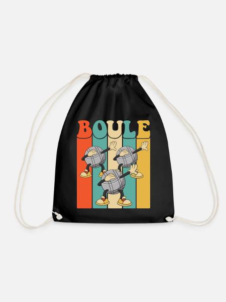 Boule Kugeln für Bouler Boccia Spiel Botcha Boule - Turnbeutel - Schwarz
