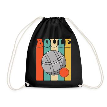 Boule Balls for Bouler Boccia Game Botcha Boule - Drawstring Bag - black - Front