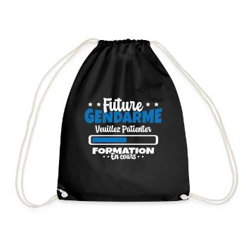 Future Gendarme Formation en Cours Humour - Sac de sport léger - noir - Devant