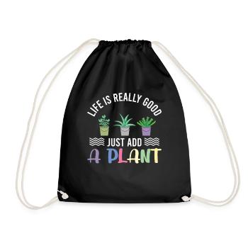 La vie est vraiment belle il suffit d’ajouter une plante - Sac de sport léger - noir - Devant