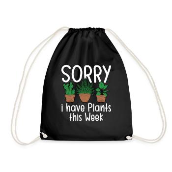 Désolé, j’ai des plantes cette semaine - Sac de sport léger - noir - Devant