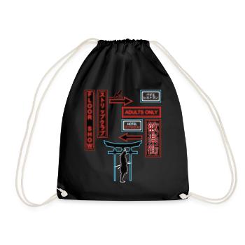 Japan Vaporwave Ästhetik Retro Streetwear - Turnbeutel - Schwarz - Vorne