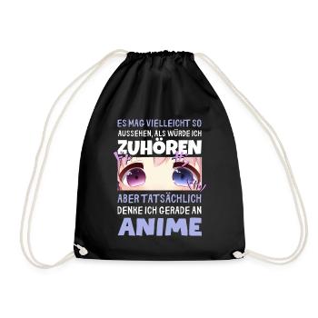 Sarkastisches Kawaii Statement für Manga-Liebhaber - Turnbeutel - Schwarz - Vorne