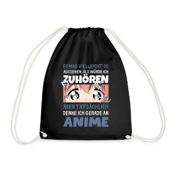 Sarkastisches Kawaii Statement für Manga-Liebhaber - Turnbeutel - Schwarz - Vorne