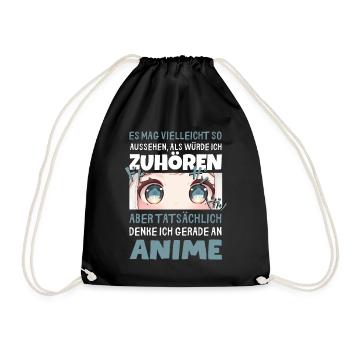 Sarkastisches Kawaii Statement für Manga-Liebhaber - Turnbeutel - Schwarz - Vorne