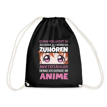 Sarkastisches Kawaii Statement für Manga-Liebhaber - Turnbeutel - Schwarz - Vorne