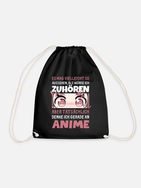 Sarkastisches Kawaii Statement für Manga-Liebhaber - Turnbeutel - Schwarz