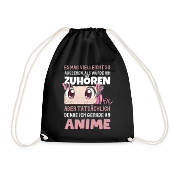 Sarkastisches Kawaii Statement für Manga-Liebhaber - Turnbeutel - Schwarz - Vorne