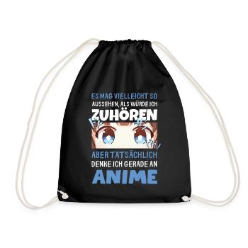 Sarkastisches Kawaii Statement für Manga-Liebhaber - Turnbeutel - Schwarz - Vorne
