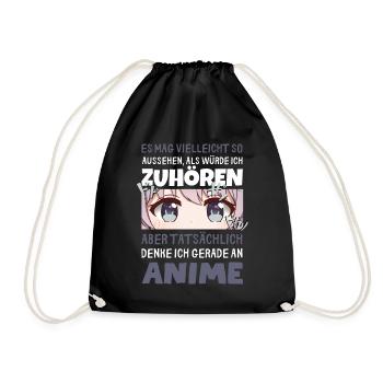 Sarkastisches Kawaii Statement für Manga-Liebhaber - Turnbeutel - Schwarz - Vorne