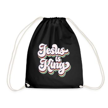 Jesus Is King - Turnbeutel - Schwarz - Vorne