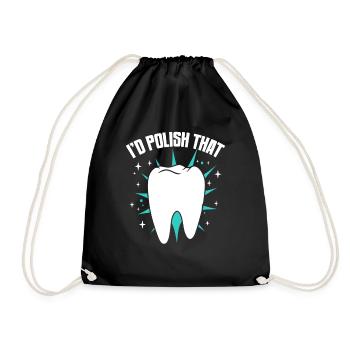 I'd Polish That Dental Laboratory Dental Laboratory - Drawstring Bag - black - Front