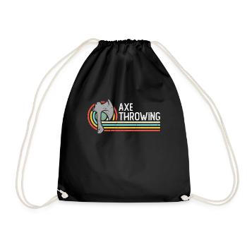 Lancer de hache Rétro travail du bois Lanceur de hachette - Sac de sport léger - noir - Devant
