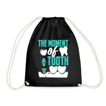 The Moment Of Tooth Dental Laboratory Dental Laboratory - Drawstring Bag - black - Front