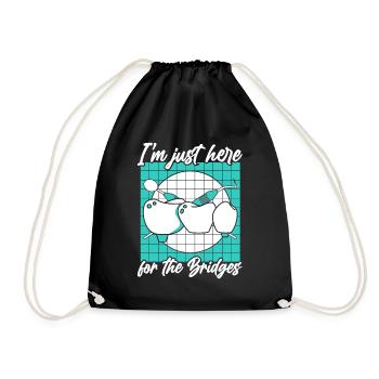 Just Here For The Bridges Dental Lab - Drawstring Bag - black - Front