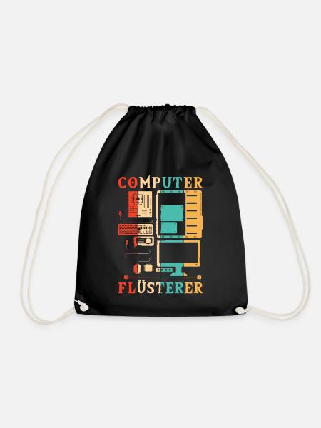Computer Flüsterer Informatiker Admin - Turnbeutel - Schwarz