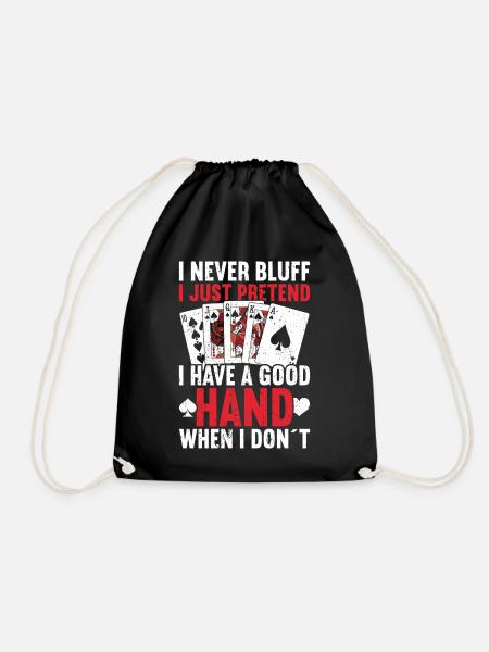 Poker - Drawstring Bag - black