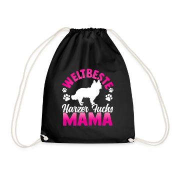 Beste Harzer Fuchs Mama altdeutscher Hütefuchs - Turnbeutel - Schwarz - Vorne