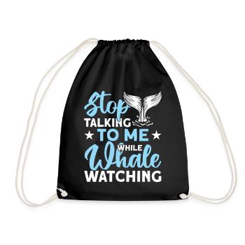 Whale Watching Walbeobachtung Wale Orca Blauwal - Turnbeutel - Schwarz - Vorne