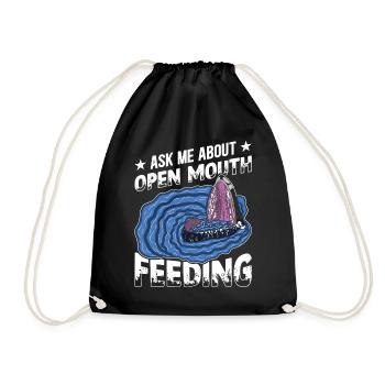 Whale Watching Whale Watching Orca Blue Whale - Drawstring Bag - black - Front