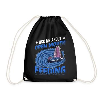 Whale Watching Whale Watching Orca Blue Whale - Drawstring Bag - black - Front