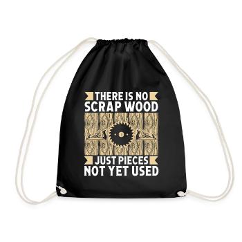 there is no Scrap Wood - Drawstring Bag - black - Front